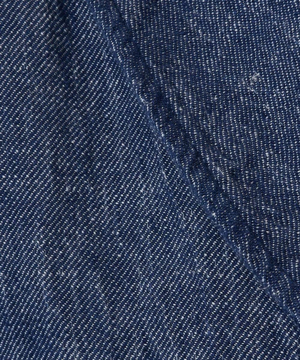 NGDGE40430 GIANNI LO GIUDICE(ジャンニ ロ ジュディチェ) [洗える]デニム調リネンジャケット ネイビー