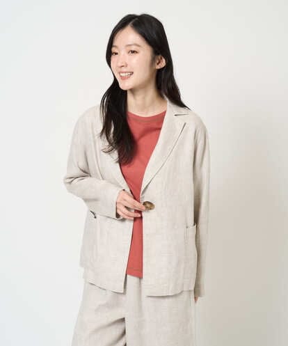 NGDGE40430 GIANNI LO GIUDICE [洗える]デニム調リネンジャケット