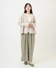 NGDGE40430 GIANNI LO GIUDICE(ジャンニ ロ ジュディチェ) [洗える]デニム調リネンジャケット ベージュ