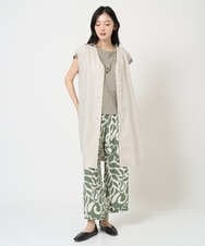 NGDGE41390 GIANNI LO GIUDICE(ジャンニ ロ ジュディチェ) [洗える]デニム調リネンジレ ネイビー