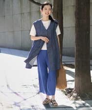 NGDGE41390 GIANNI LO GIUDICE(ジャンニ ロ ジュディチェ) [洗える]デニム調リネンジレ ネイビー