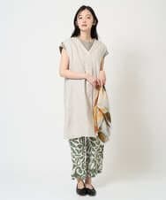 NGDGE41390 GIANNI LO GIUDICE(ジャンニ ロ ジュディチェ) [洗える]デニム調リネンジレ ネイビー