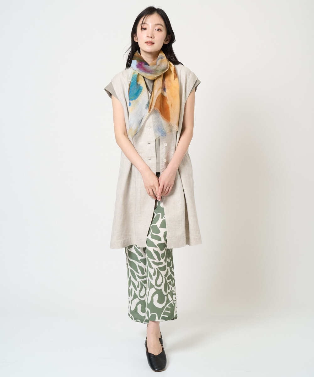 NGDGE41390 GIANNI LO GIUDICE(ジャンニ ロ ジュディチェ) [洗える]デニム調リネンジレ ネイビー