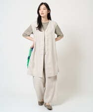 NGDGE41390 GIANNI LO GIUDICE(ジャンニ ロ ジュディチェ) [洗える]デニム調リネンジレ ネイビー