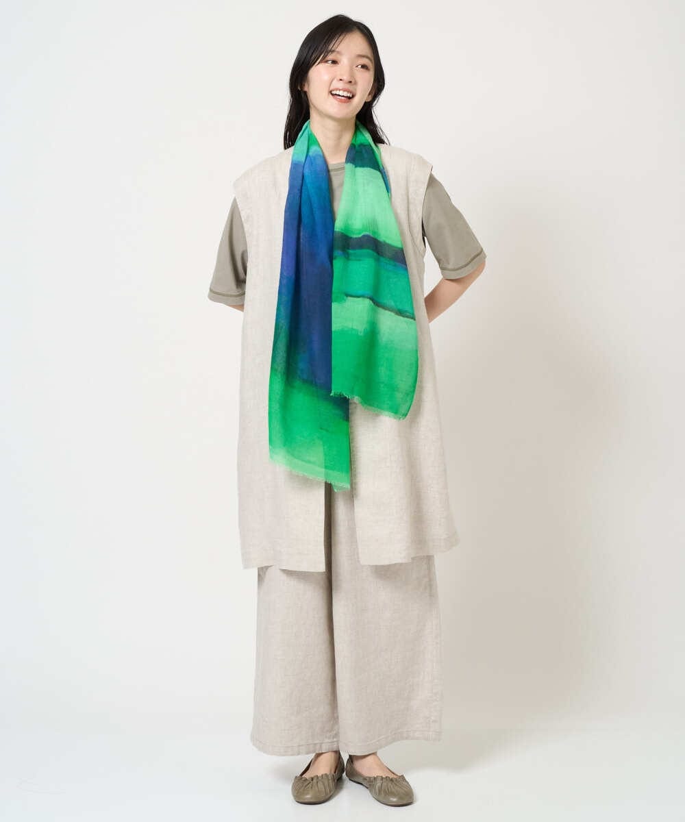 NGDGE41390 GIANNI LO GIUDICE(ジャンニ ロ ジュディチェ) [洗える]デニム調リネンジレ ネイビー