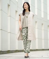 NGDGE41390 GIANNI LO GIUDICE(ジャンニ ロ ジュディチェ) [洗える]デニム調リネンジレ ネイビー