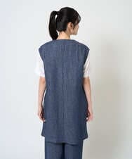 NGDGE41390 GIANNI LO GIUDICE(ジャンニ ロ ジュディチェ) [洗える]デニム調リネンジレ ネイビー