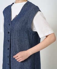 NGDGE41390 GIANNI LO GIUDICE(ジャンニ ロ ジュディチェ) [洗える]デニム調リネンジレ ネイビー