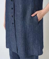 NGDGE41390 GIANNI LO GIUDICE(ジャンニ ロ ジュディチェ) [洗える]デニム調リネンジレ ネイビー