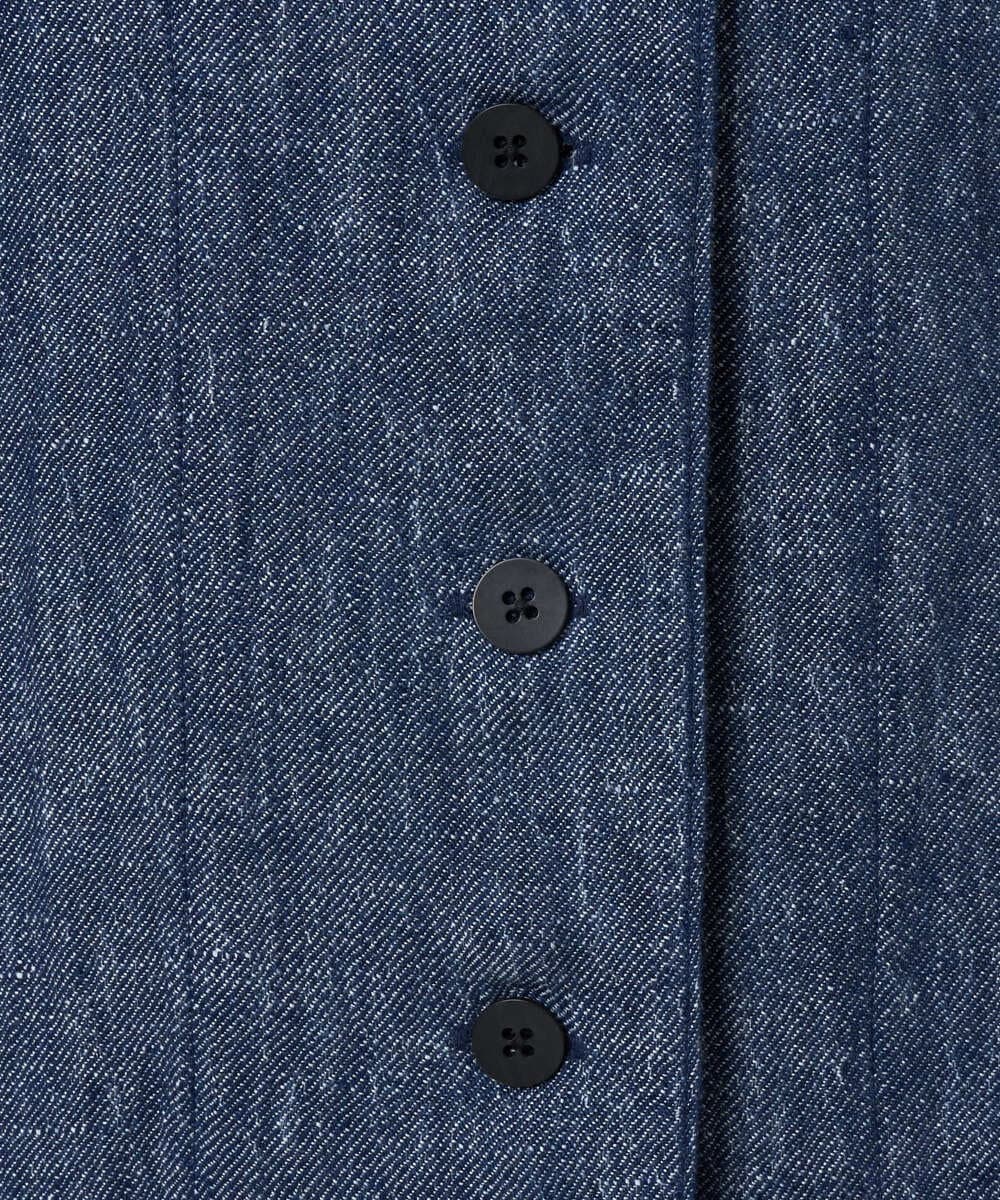 NGDGE41390 GIANNI LO GIUDICE(ジャンニ ロ ジュディチェ) [洗える]デニム調リネンジレ ネイビー
