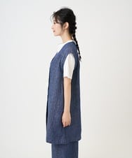 NGDGE41390 GIANNI LO GIUDICE(ジャンニ ロ ジュディチェ) [洗える]デニム調リネンジレ ネイビー