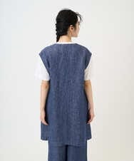 NGDGE41390 GIANNI LO GIUDICE(ジャンニ ロ ジュディチェ) [洗える]デニム調リネンジレ ネイビー