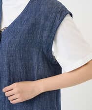 NGDGE41390 GIANNI LO GIUDICE(ジャンニ ロ ジュディチェ) [洗える]デニム調リネンジレ ネイビー