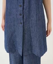 NGDGE41390 GIANNI LO GIUDICE(ジャンニ ロ ジュディチェ) [洗える]デニム調リネンジレ ネイビー