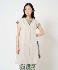 NGDGE41390 GIANNI LO GIUDICE(ジャンニ ロ ジュディチェ) [洗える]デニム調リネンジレ ネイビー