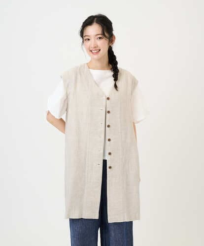 NGDGE41390 GIANNI LO GIUDICE [洗える]デニム調リネンジレ