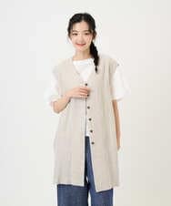 NGDGE41390 GIANNI LO GIUDICE(ジャンニ ロ ジュディチェ) [洗える]デニム調リネンジレ ベージュ