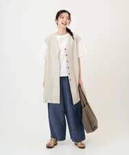 NGDGE41390 GIANNI LO GIUDICE(ジャンニ ロ ジュディチェ) [洗える]デニム調リネンジレ ベージュ