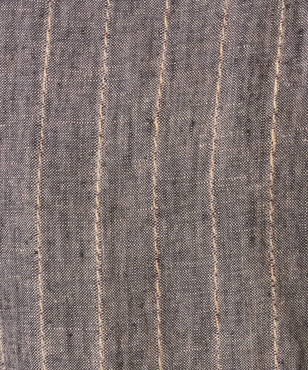 NGDGE50430 GIANNI LO GIUDICE(ジャンニ ロ ジュディチェ) [洗える]リネンステッチストライプジャケット ブラック