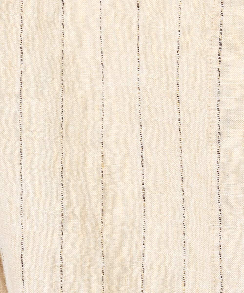 NGDGE50430 GIANNI LO GIUDICE(ジャンニ ロ ジュディチェ) [洗える]リネンステッチストライプジャケット ブラック