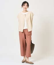 NGDGE51300 GIANNI LO GIUDICE(ジャンニ ロ ジュディチェ) [洗える]リネンステッチストライプベスト ブラック