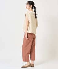 NGDGE51300 GIANNI LO GIUDICE(ジャンニ ロ ジュディチェ) [洗える]リネンステッチストライプベスト ブラック