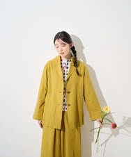 NGDGF26360 GIANNI LO GIUDICE(ジャンニ ロ ジュディチェ) [洗える]コットンナチュラルワッシャージャケット イエロー