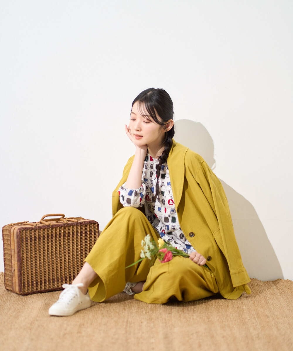 NGDGF26360 GIANNI LO GIUDICE(ジャンニ ロ ジュディチェ) [洗える]コットンナチュラルワッシャージャケット イエロー