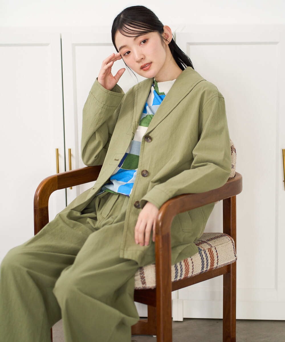 NGDGF26360 GIANNI LO GIUDICE(ジャンニ ロ ジュディチェ) [洗える]コットンナチュラルワッシャージャケット イエロー