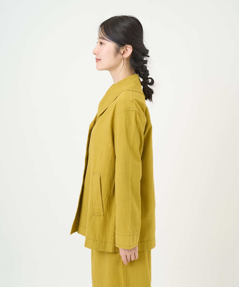 NGDGF26360 GIANNI LO GIUDICE(ジャンニ ロ ジュディチェ) [洗える]コットンナチュラルワッシャージャケット イエロー