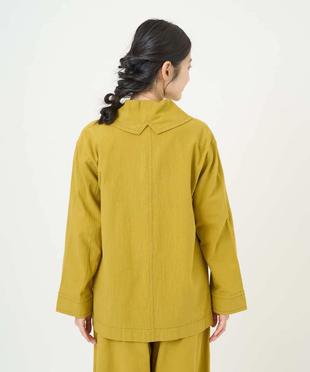 NGDGF26360 GIANNI LO GIUDICE(ジャンニ ロ ジュディチェ) [洗える]コットンナチュラルワッシャージャケット イエロー