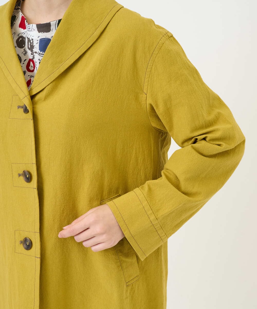 NGDGF26360 GIANNI LO GIUDICE(ジャンニ ロ ジュディチェ) [洗える]コットンナチュラルワッシャージャケット イエロー