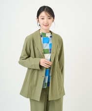 NGDGF26360 GIANNI LO GIUDICE(ジャンニ ロ ジュディチェ) [洗える]コットンナチュラルワッシャージャケット グリーン