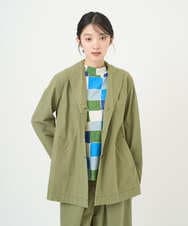 NGDGF26360 GIANNI LO GIUDICE(ジャンニ ロ ジュディチェ) [洗える]コットンナチュラルワッシャージャケット グリーン