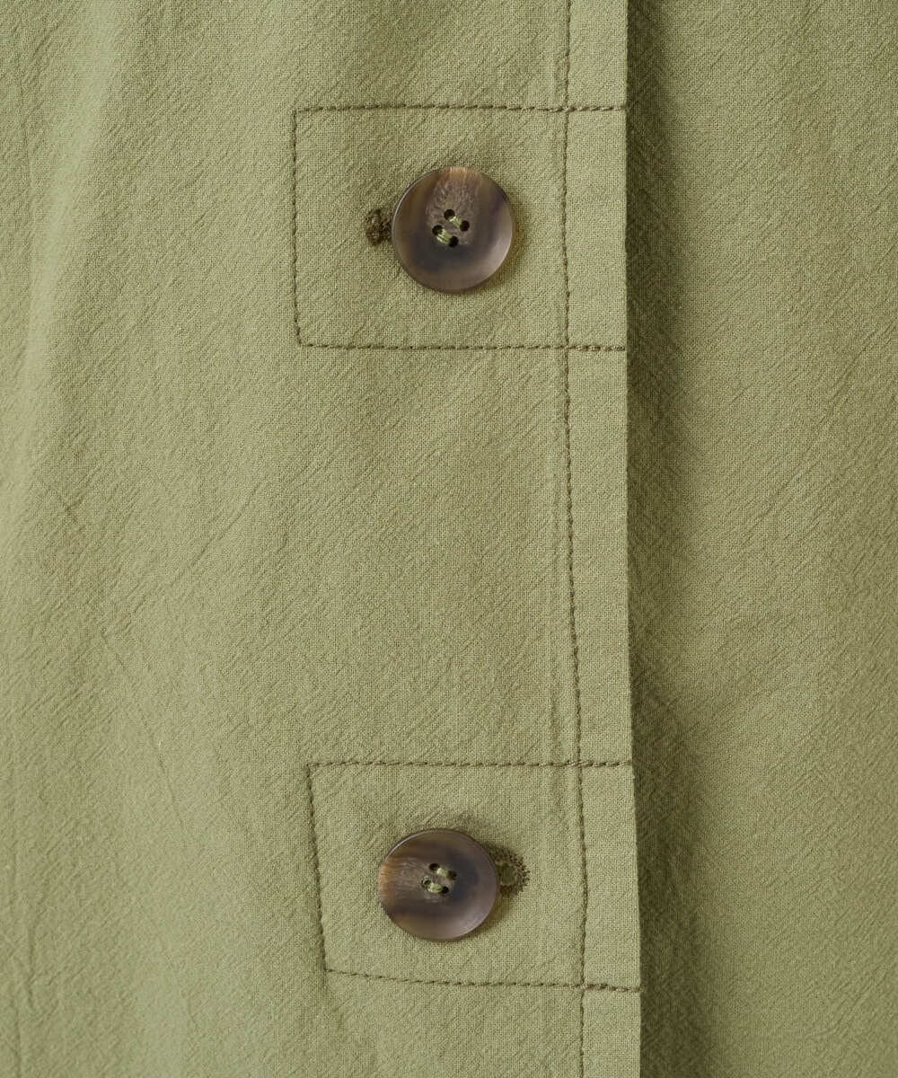 NGDGF26360 GIANNI LO GIUDICE(ジャンニ ロ ジュディチェ) [洗える]コットンナチュラルワッシャージャケット グリーン