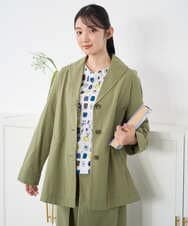 NGDGF26360 GIANNI LO GIUDICE(ジャンニ ロ ジュディチェ) [洗える]コットンナチュラルワッシャージャケット グリーン