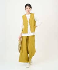 NGDGF27270 GIANNI LO GIUDICE(ジャンニ ロ ジュディチェ) [洗える]コットンナチュラルワッシャーベスト イエロー