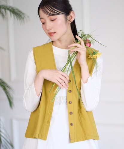 NGDGF27270 GIANNI LO GIUDICE [洗える]コットンナチュラルワッシャーベスト