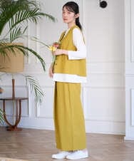 NGDGF27270 GIANNI LO GIUDICE(ジャンニ ロ ジュディチェ) [洗える]コットンナチュラルワッシャーベスト イエロー