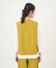 NGDGF27270 GIANNI LO GIUDICE(ジャンニ ロ ジュディチェ) [洗える]コットンナチュラルワッシャーベスト イエロー