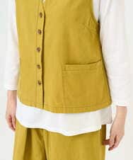 NGDGF27270 GIANNI LO GIUDICE(ジャンニ ロ ジュディチェ) [洗える]コットンナチュラルワッシャーベスト イエロー