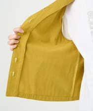 NGDGF27270 GIANNI LO GIUDICE(ジャンニ ロ ジュディチェ) [洗える]コットンナチュラルワッシャーベスト イエロー