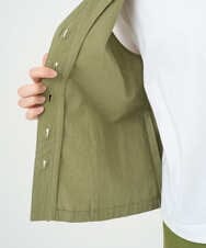 NGDGF27270 GIANNI LO GIUDICE(ジャンニ ロ ジュディチェ) [洗える]コットンナチュラルワッシャーベスト グリーン