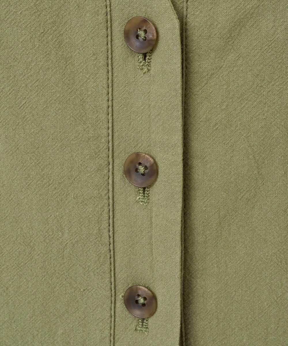 NGDGF27270 GIANNI LO GIUDICE(ジャンニ ロ ジュディチェ) [洗える]コットンナチュラルワッシャーベスト グリーン