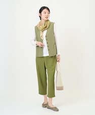 NGDGF27270 GIANNI LO GIUDICE(ジャンニ ロ ジュディチェ) [洗える]コットンナチュラルワッシャーベスト グリーン