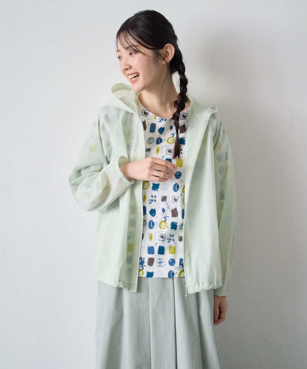 NGDGF37290 GIANNI LO GIUDICE(ジャンニ ロ ジュディチェ) [洗える]ナイロンストレッチタフタブルゾン ミントグリーン