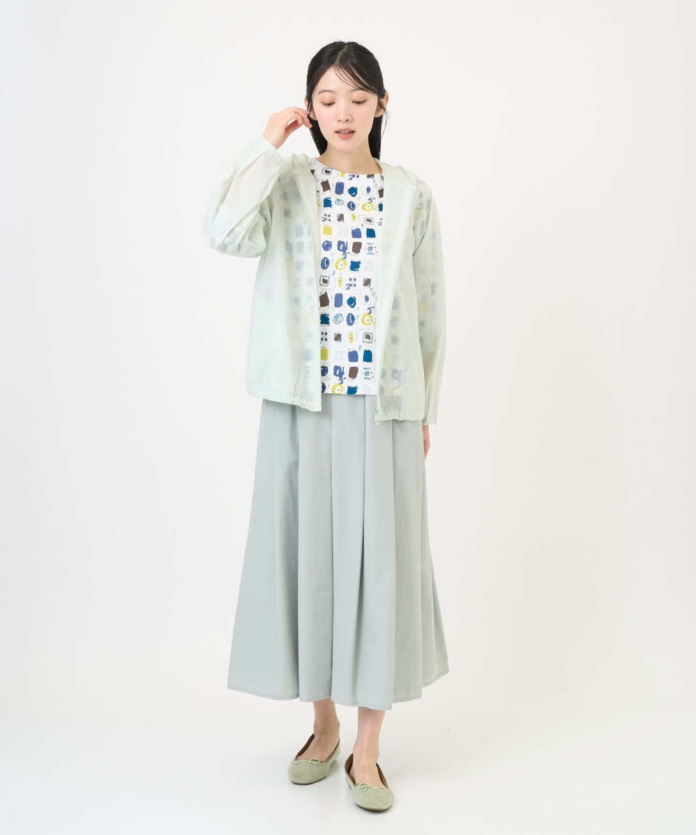 NGDGF37290 GIANNI LO GIUDICE(ジャンニ ロ ジュディチェ) [洗える]ナイロンストレッチタフタブルゾン ミントグリーン