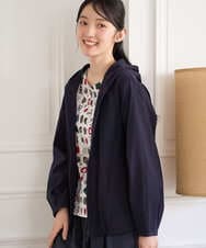 NGDGF37290 GIANNI LO GIUDICE(ジャンニ ロ ジュディチェ) [洗える]ナイロンストレッチタフタブルゾン ネイビー