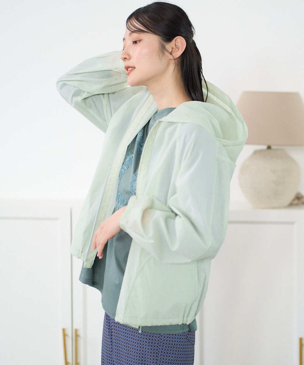 NGDGF37290 GIANNI LO GIUDICE(ジャンニ ロ ジュディチェ) [洗える]ナイロンストレッチタフタブルゾン ネイビー