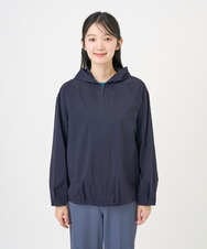 NGDGF37290 GIANNI LO GIUDICE(ジャンニ ロ ジュディチェ) [洗える]ナイロンストレッチタフタブルゾン ネイビー